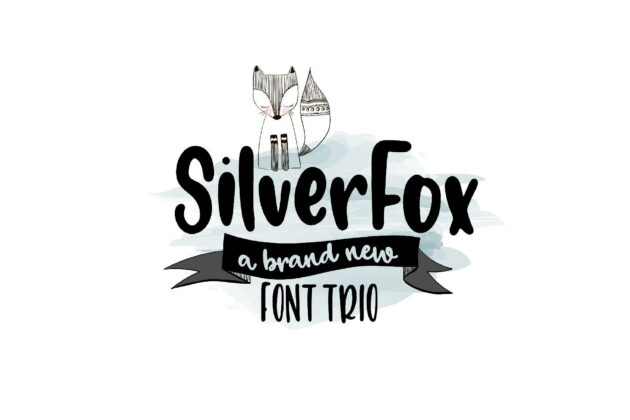 Silver Fox Font Trio Poster 2