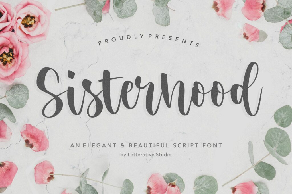 Sisterhood Elegant & Beautiful Script Font Poster 6