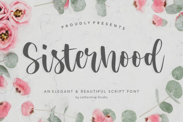 Sisterhood Elegant & Beautiful Script Font Poster 6