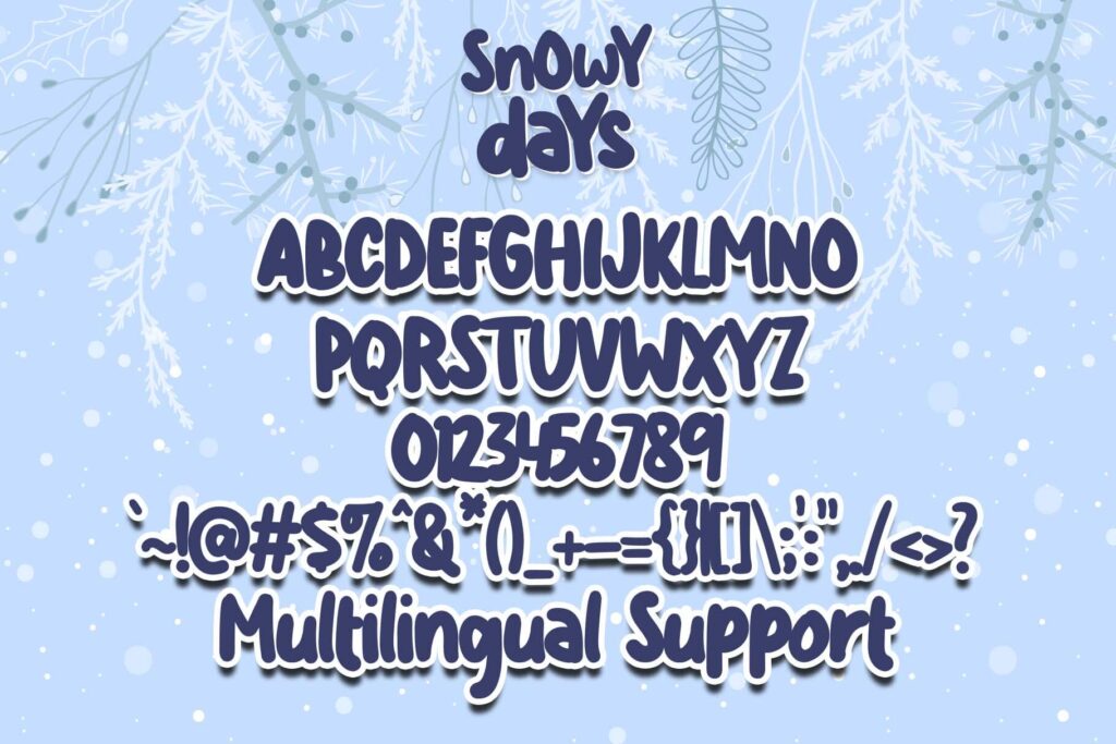 Snowy Days Font Poster 4