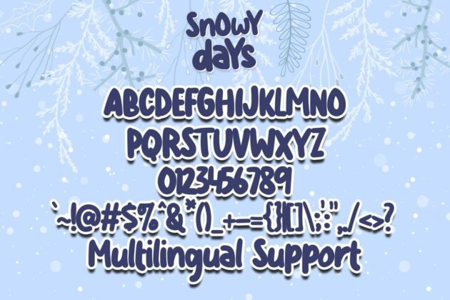 Snowy Days Font Poster 4