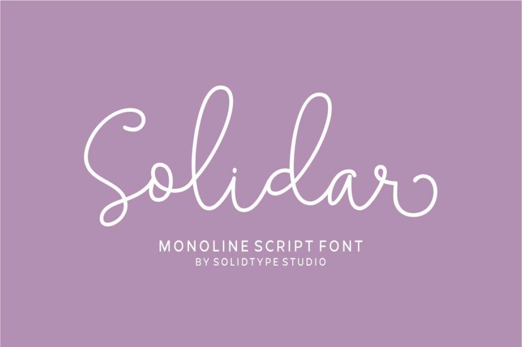 Solidar Monoline Font Poster 1