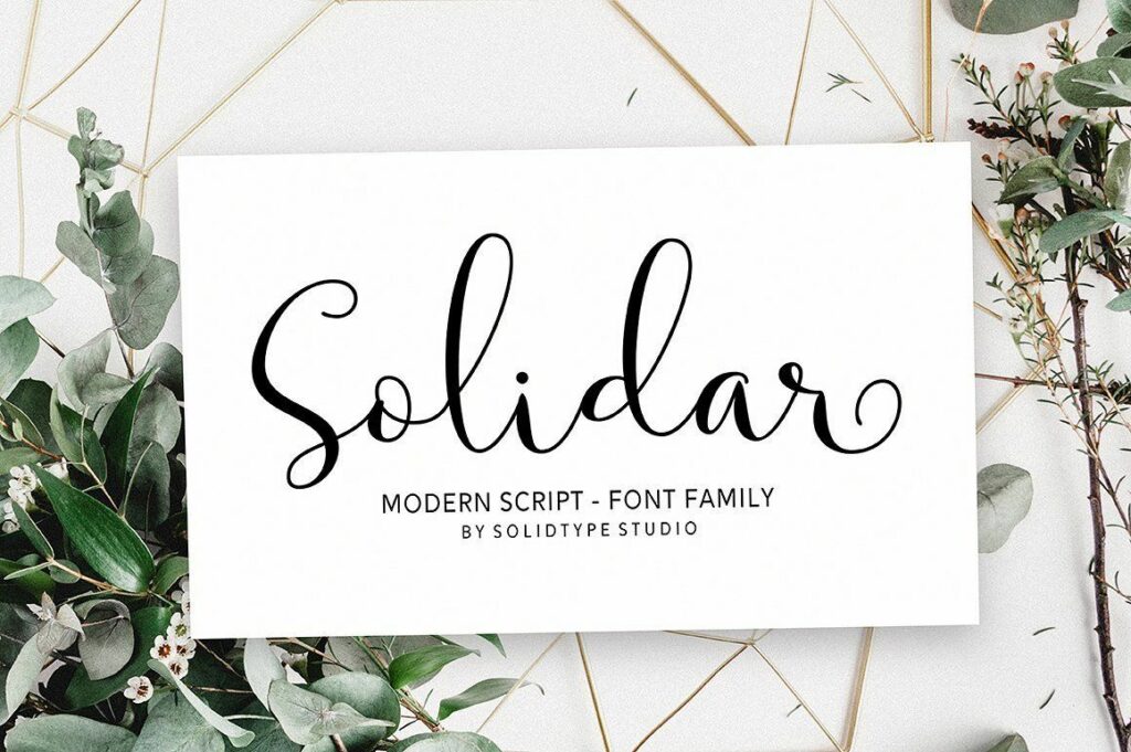 Solidar - Script Font Family Poster 10