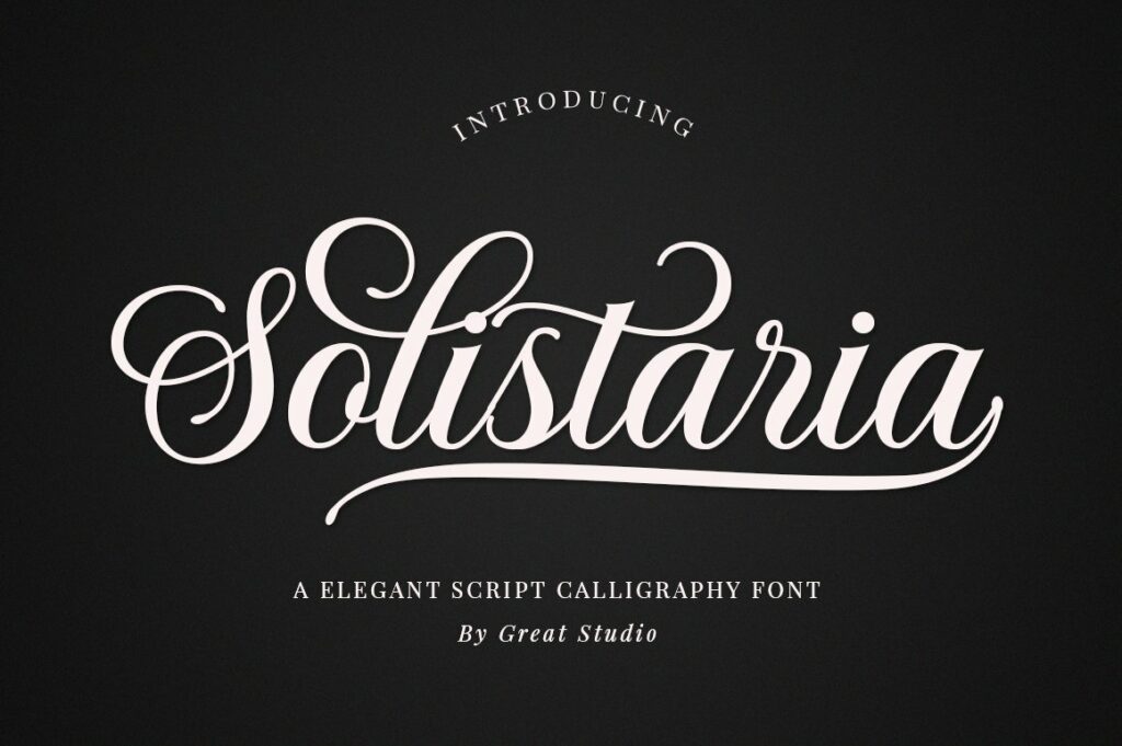 Solistaria-Elegant Calligraphy Font Poster 4