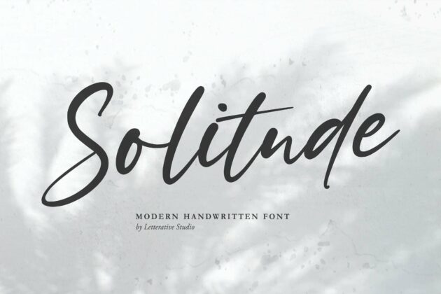 Solitude Modern Handwritten Font Poster 2