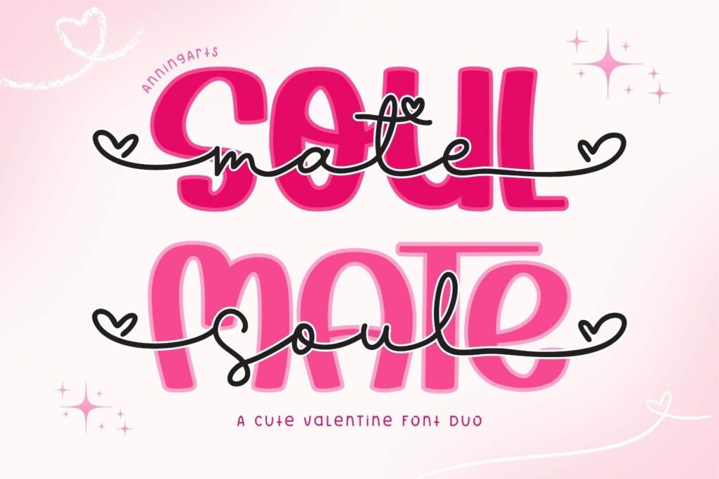 Soulmate - Font Duo Poster 6