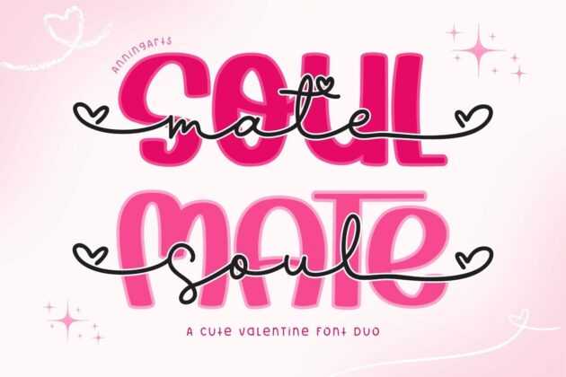 Soulmate - Font Duo Poster 6