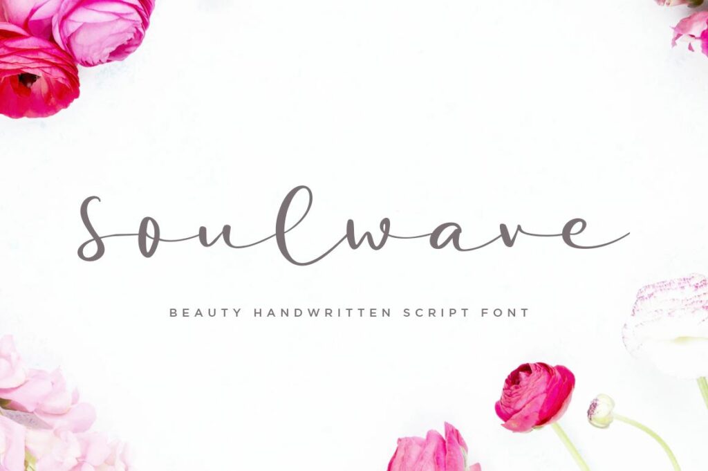 Soulwave Beauty Modern Script Poster 5