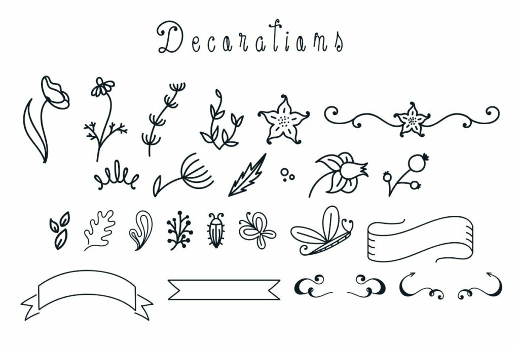 Spring Season script mono line font with decorations Poster 1