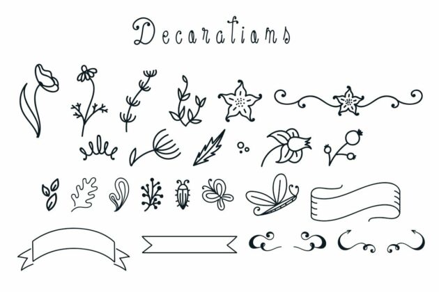 Spring Season script mono line font with decorations Poster 1