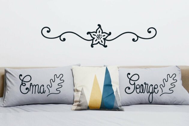 Spring Season script mono line font with decorations Poster 3
