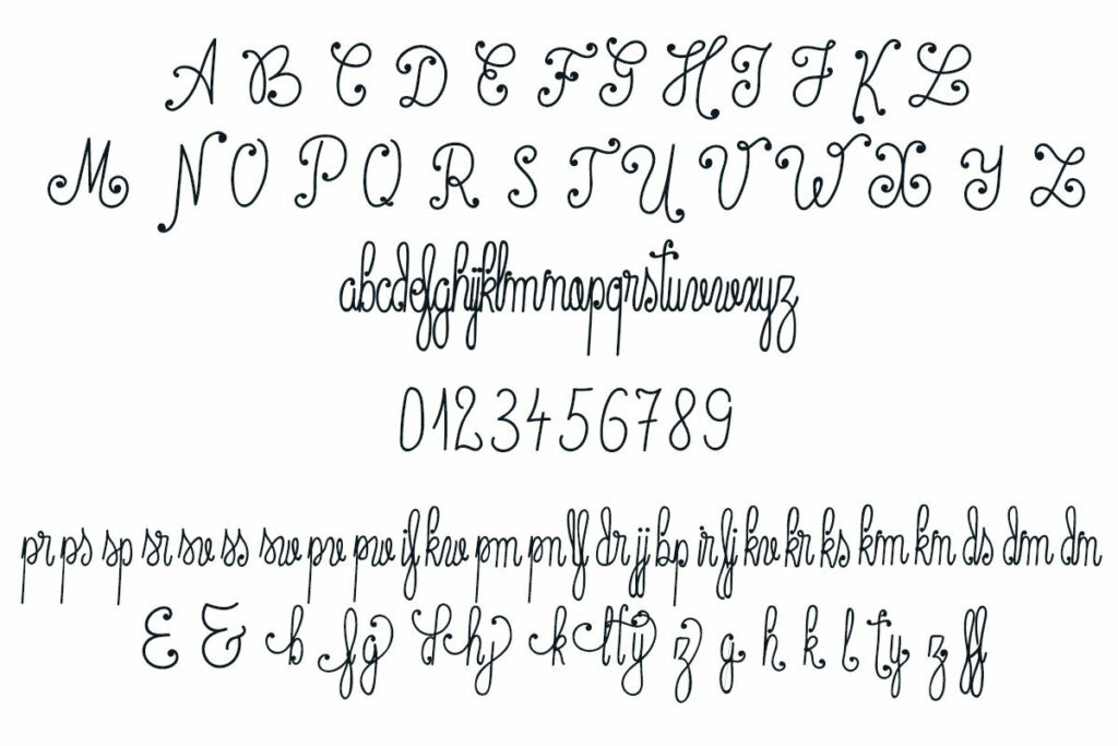 Spring Season script mono line font with decorations Poster 4