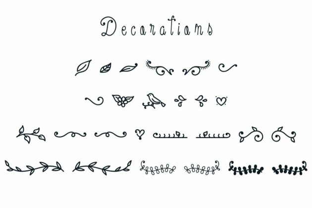 Spring Season script mono line font with decorations Poster 6