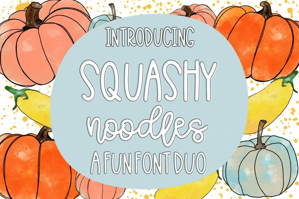 Squashy Noodles - A fun font duo Poster 5
