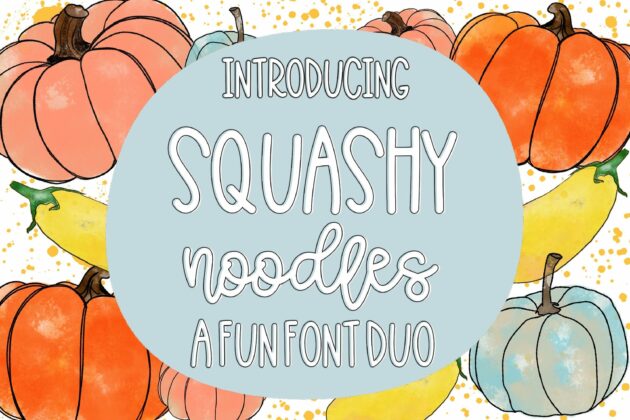 Squashy Noodles - A fun font duo Poster 5
