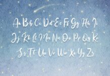 Star Lights Font (Script Fonts, Cursive Fonts, Handwriting Fonts) Poster 1
