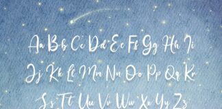 Star Lights Font (Script Fonts, Cursive Fonts, Handwriting Fonts) Poster 1