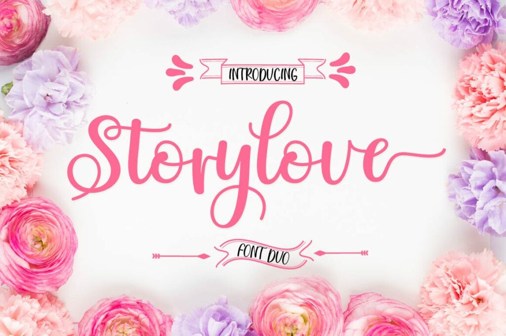 Story love Script Font Duo Poster 7