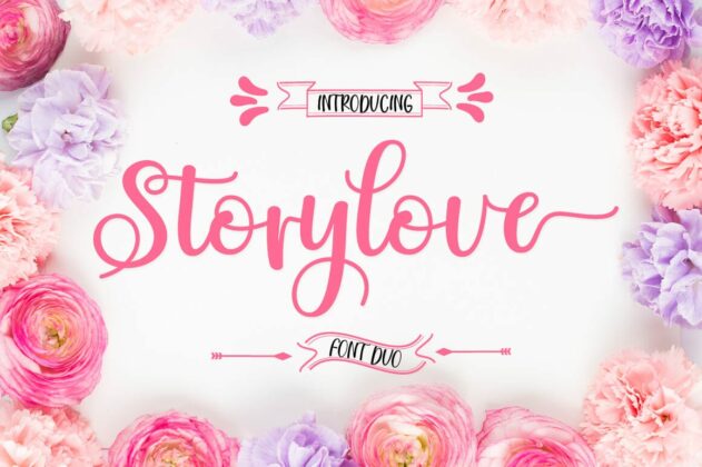 Story love Script Font Duo Poster 7