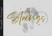 Strings // Handwritten Script Font Poster 1
