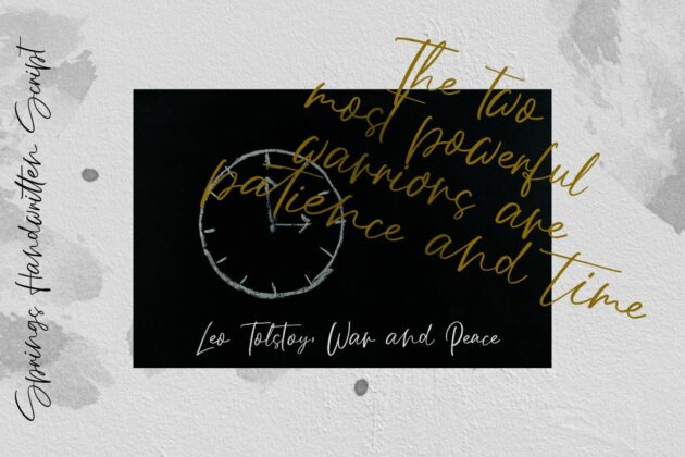 Strings // Handwritten Script Font Poster 2