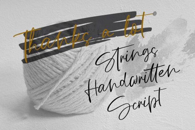 Strings // Handwritten Script Font Poster 3