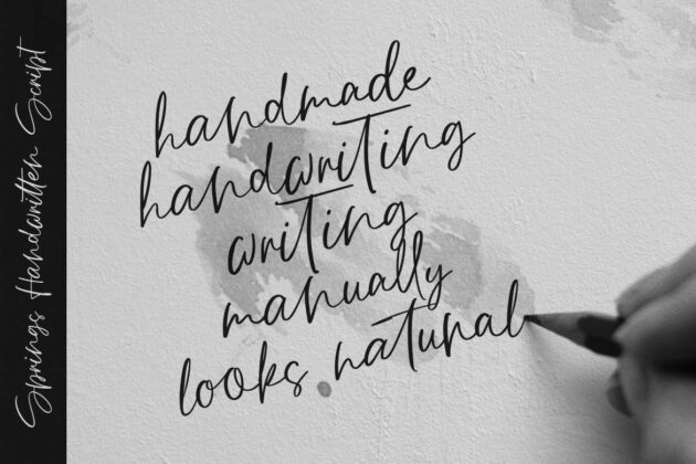 Strings // Handwritten Script Font Poster 5