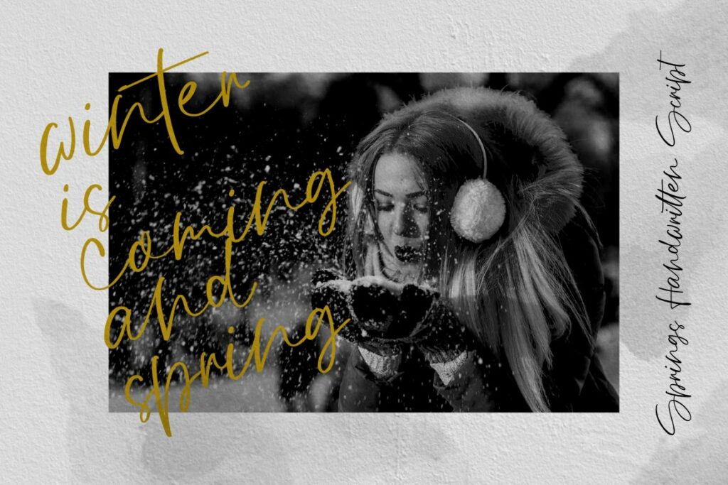 Strings // Handwritten Script Font Poster 9