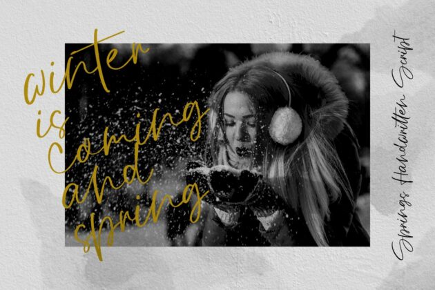 Strings // Handwritten Script Font Poster 9