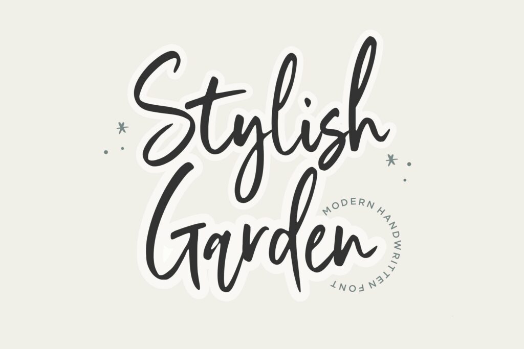 Stylist Garden Modern Handwritten Font Poster 7