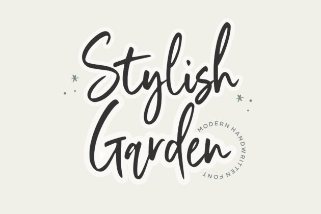 Stylist Garden Modern Handwritten Font Poster 7