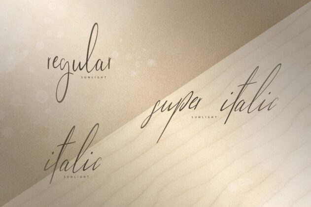 Sunlight - Signature typeface Poster 3