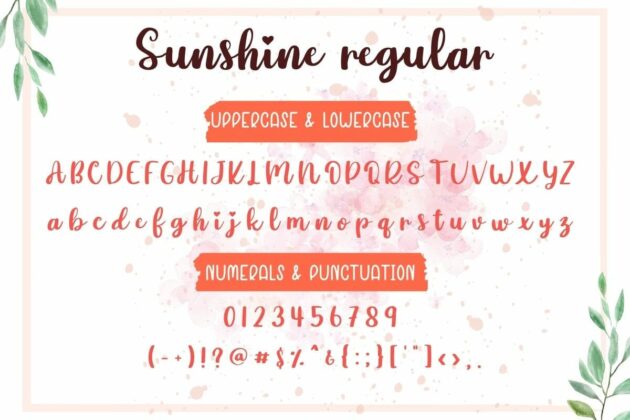 Sunshine - Cute Script Font Poster 5