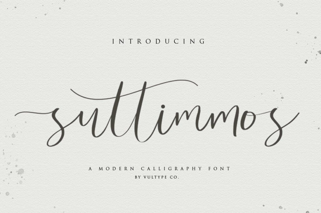 Suttimmos - Calligraphy Font With Swashes Poster 3