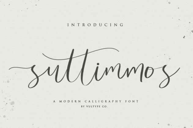 Suttimmos - Calligraphy Font With Swashes Poster 3