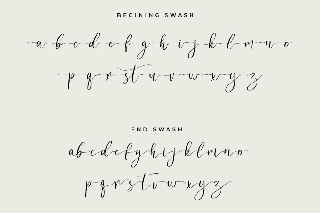 Suttimmos - Calligraphy Font With Swashes Poster 5