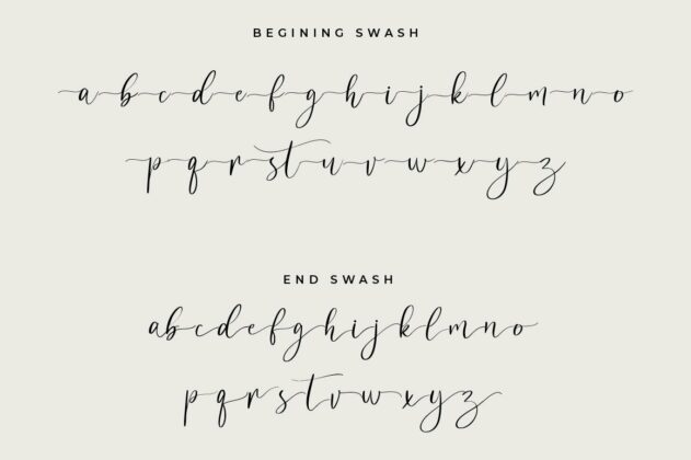 Suttimmos - Calligraphy Font With Swashes Poster 5