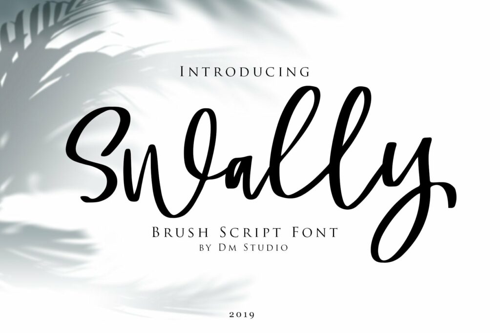 Swally - Brush Script Font Poster 8