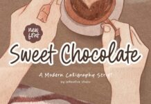 Sweet Chocolate Modern Calligraphy Script Font Poster 1