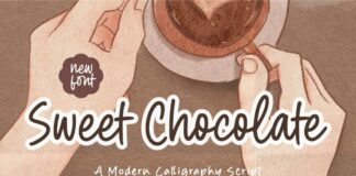 Sweet Chocolate Modern Calligraphy Script Font Poster 1