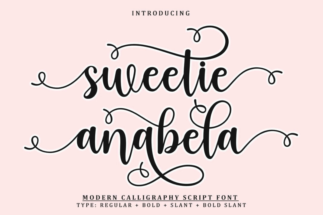 Sweetie Anabela - Modern Calligraphy Poster 2