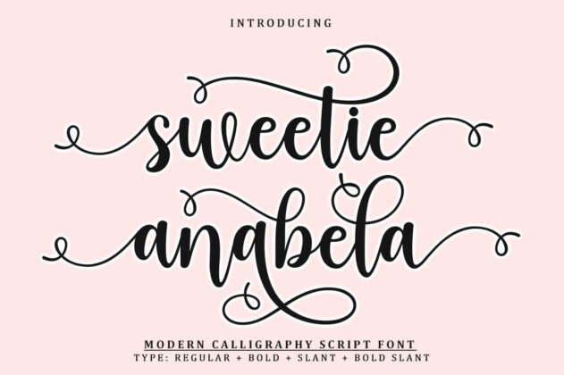 Sweetie Anabela - Modern Calligraphy Poster 2