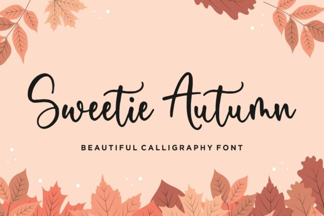 Sweetie Autumn Beautiful Calligraphy Font Poster 2