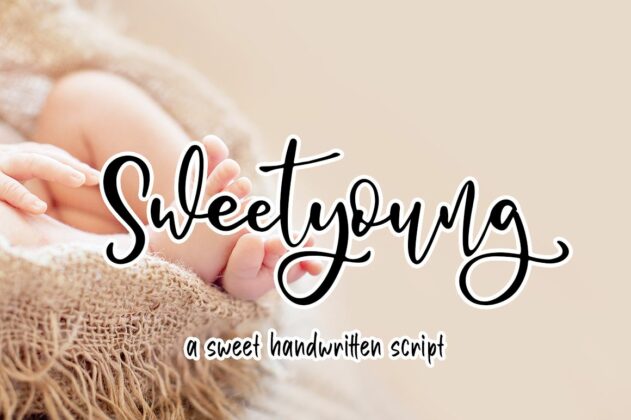 Sweetyoung a Sweet Handwritten Script Poster 4