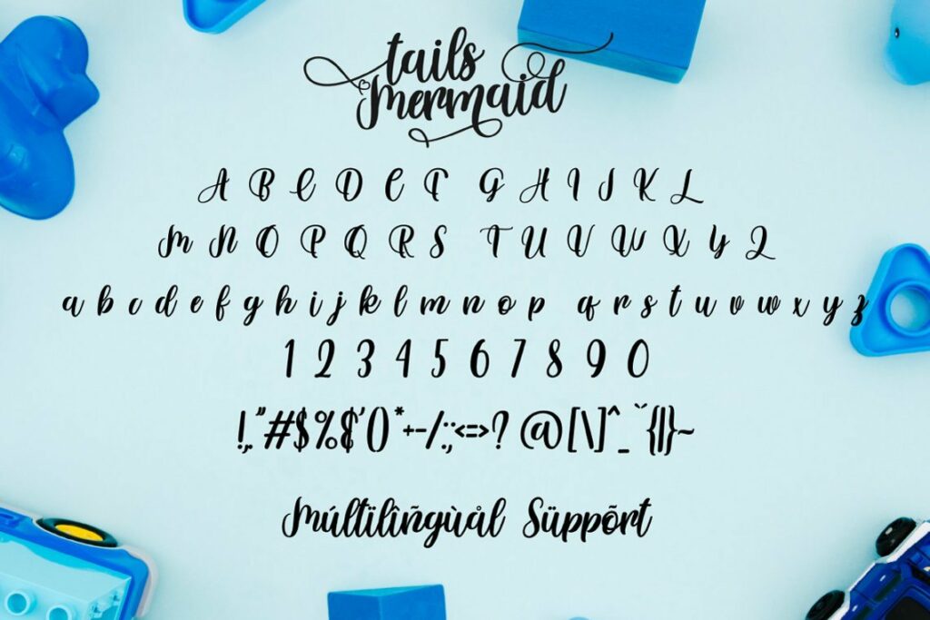 Tails Mermaid - a Crafted Script Poster 2