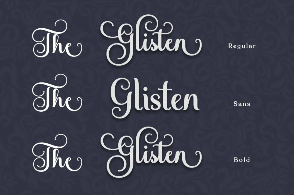 The Glisten Script Poster 3