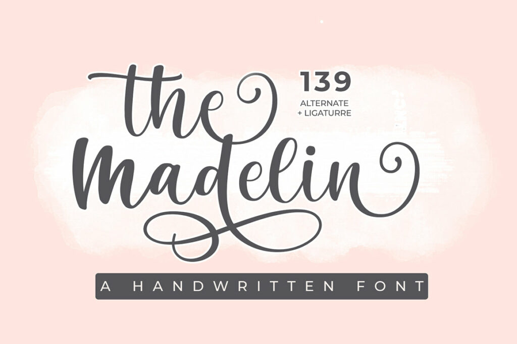 The Madelin - Handwritten Script Font Poster 6