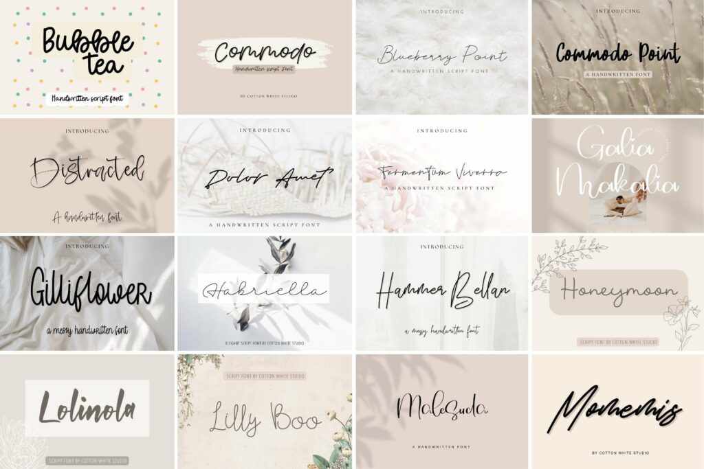 The Modern Script Bundle Poster 7