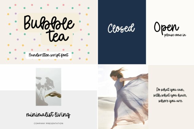 The Modern Script Bundle Poster 10