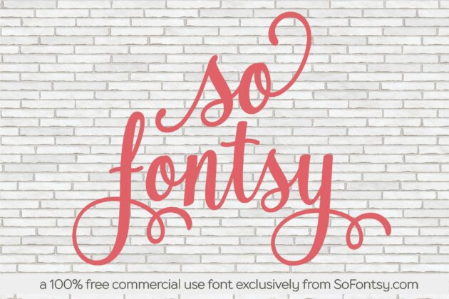 The So Fontsy Free Font: So Fontsy Exclusive Poster 1
